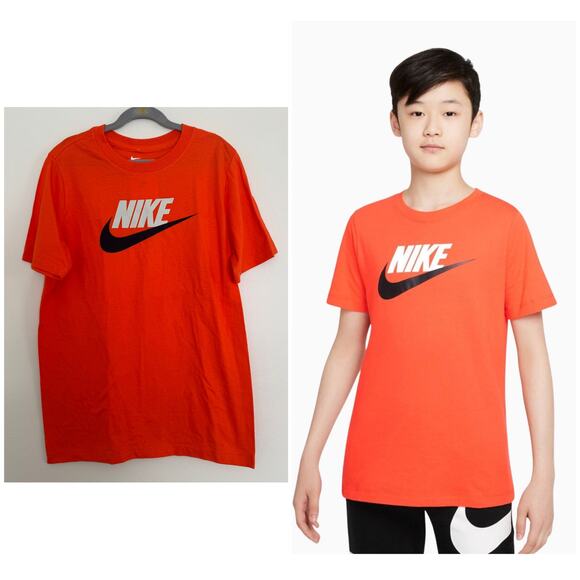 Nike Swoosh Tee in Orange - Picture 1 of 5